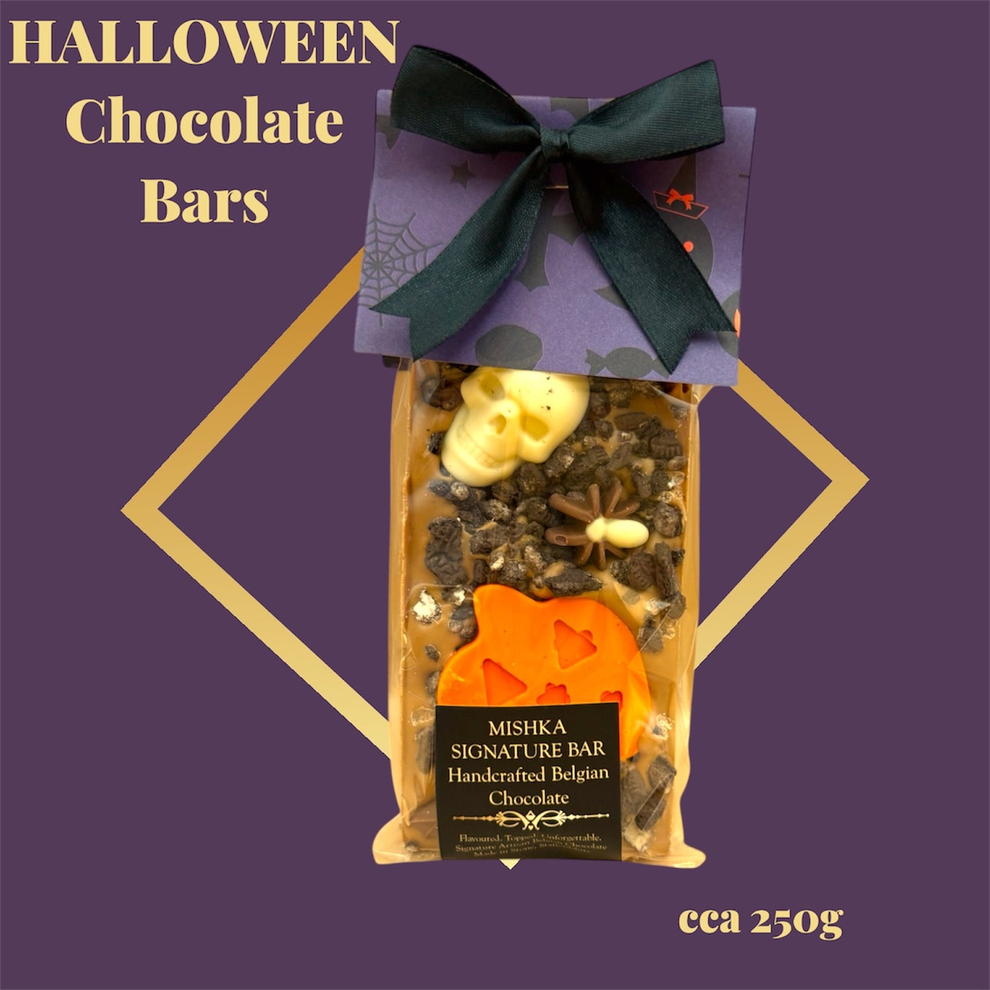pumpkin belgian chocolate halloween theme bar