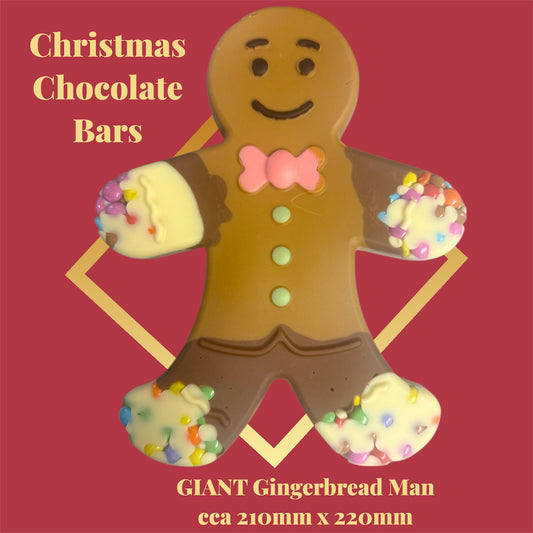 signature belgian chocolate bar gingerbread man